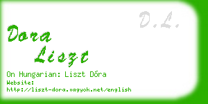 dora liszt business card